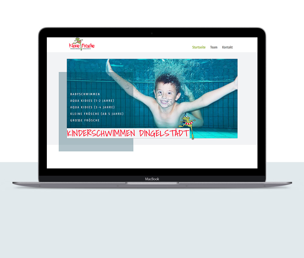 Webentwicklung Kursbuchungssystem Kinderschwimmen